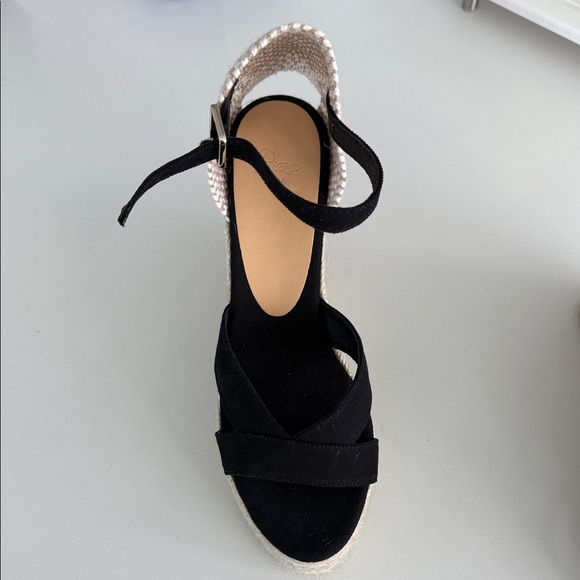 Castaner Black and Tan Wedges - Picture 4 of 5